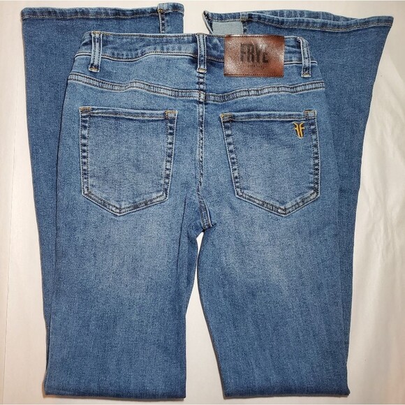 Frye Mid-Rise Split Hem Flare Jean Size 2 - Picture 3 of 10